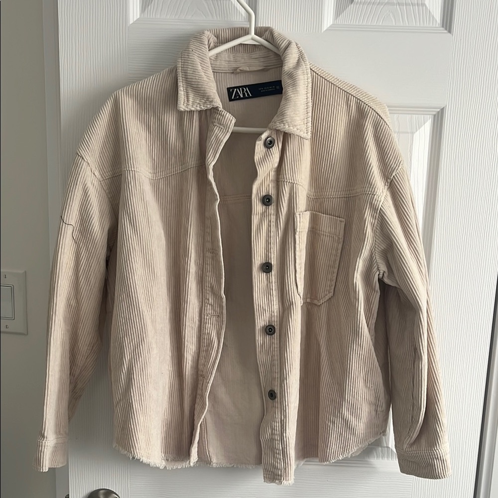 Zara Beige Corduroy Jacket